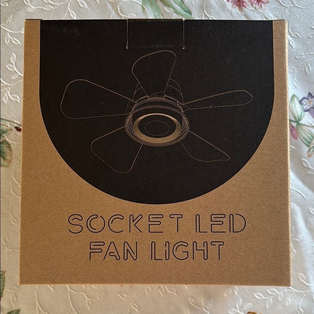 Brand New Socket Ceiling Fan 3-Color LED Light Dimmable Remote Control White - Picture 8 of 16